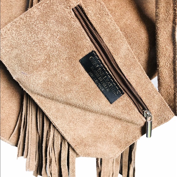 Italian 100% leather fringe bag - Picture 5 of 10